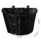 Wickerwise Black Wicker Front Cargo Bike Basket with Stylish Faux Leather Straps QI003420.B - alternate 5